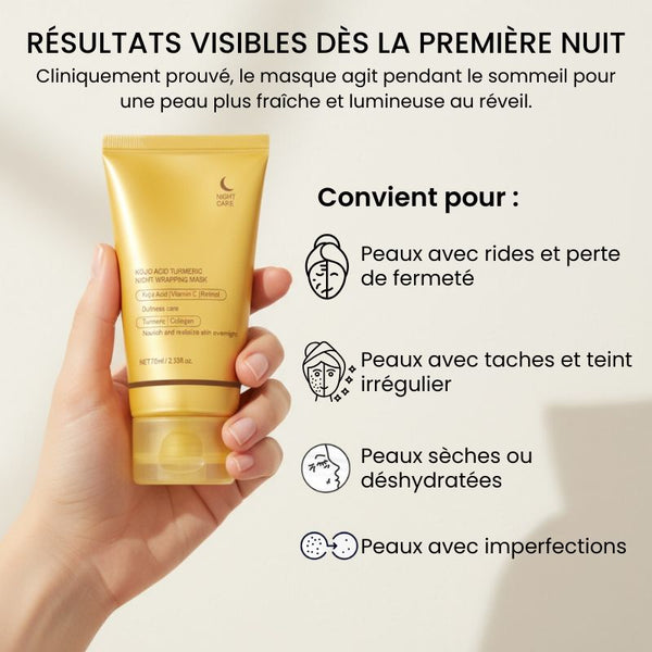 OVALIANCE – Masque de nuit Coréen au curcuma et au collagène