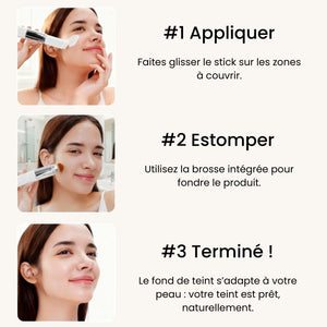 Fond de teint hydratant 2-en-1 avec pinceau intégré