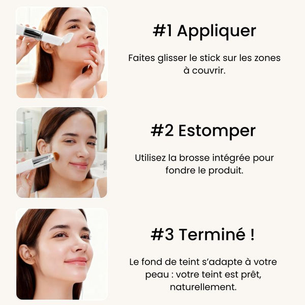 Fond de teint hydratant 2-en-1 avec pinceau intégré