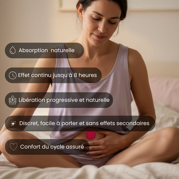 PATCHS MENSTRUELS NATURELS – Soulagement immédiat, sans cachet ni hormones